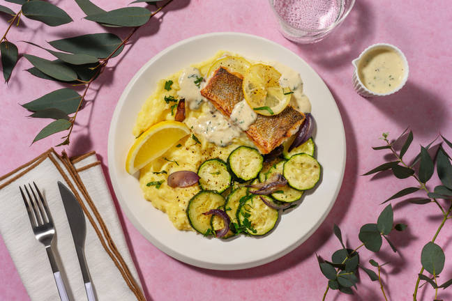 Zitroniger Buntbarsch mit Kerbelsoße