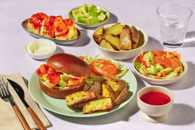 Sticky Sweet Chilli Halloumi Burger