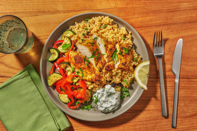 Levantine-style Chicken with Pearled Couscous 