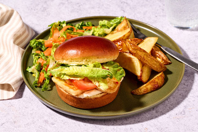 Sticky Sweet Chilli Halloumi Burger