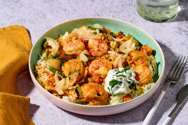 Malabar-inspirerad räkbiryani 