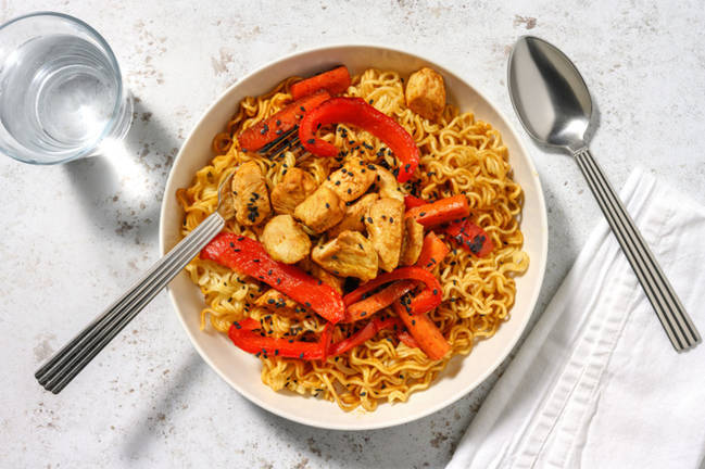 Tori yakisoba: noodles japoneses de pollo