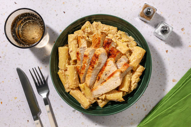 Cabeza de lomo de cerdo con rigatoni