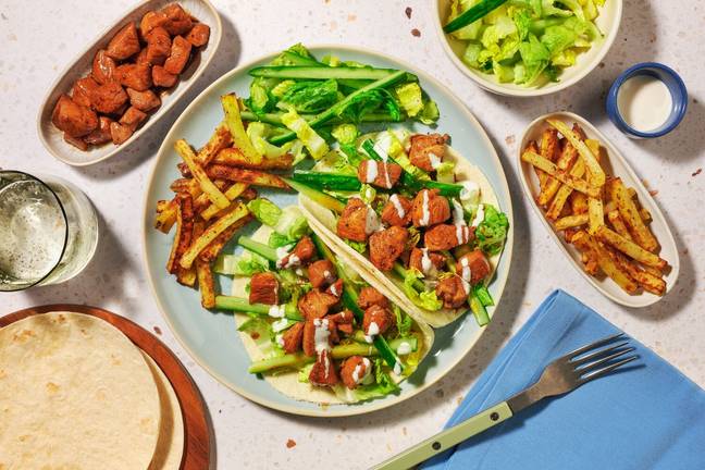 Teriyaki Chicken Tacos and Chips