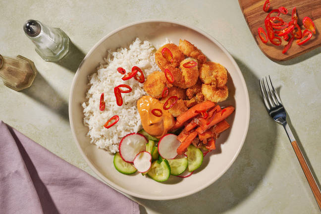 Sticky Szechuan Prawn Bowl