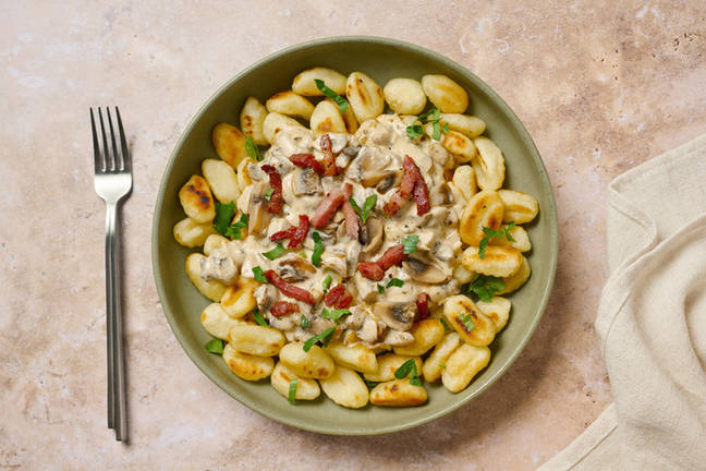 Mushroom and Bacon Gnocchi