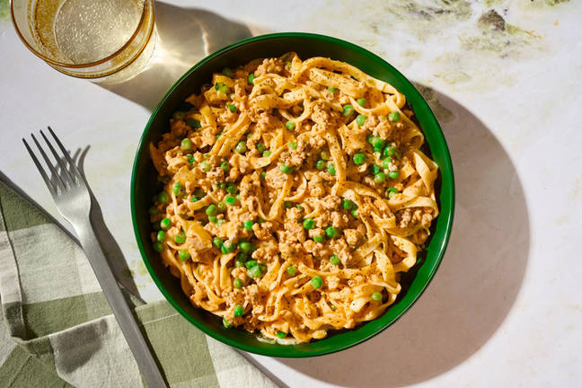 Beef and Pork Stroganoff Style Tagliatelle