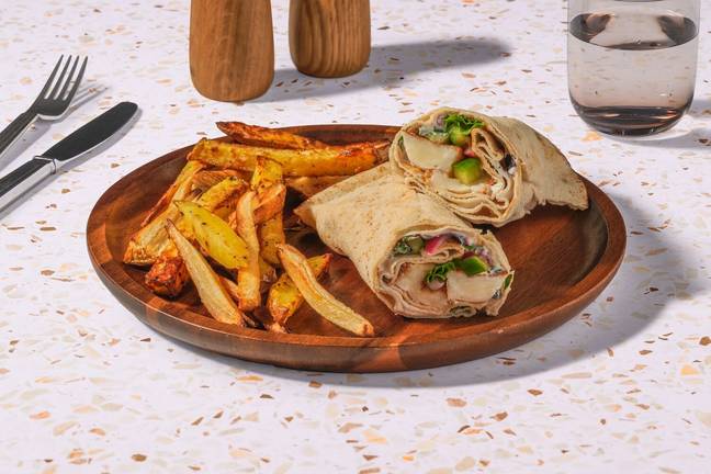 Vegetarisk halloumiwrap
