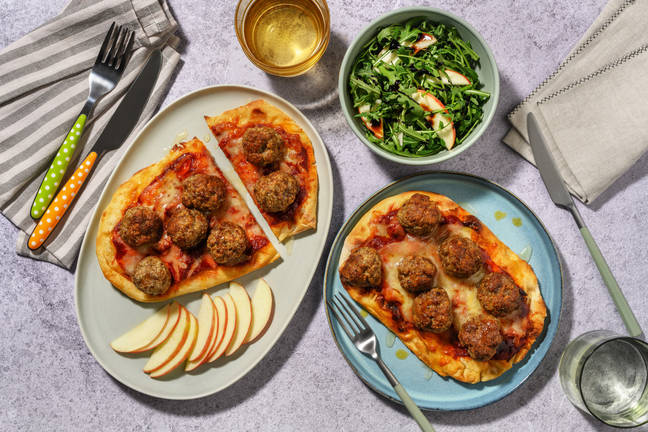 Family Favourite Pork Polpette Topped Naanizza