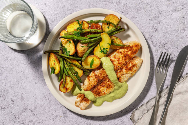 Barramundi i avokado-hollandaisesaus