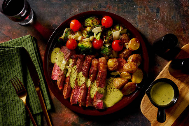 Entrecote med pestosås