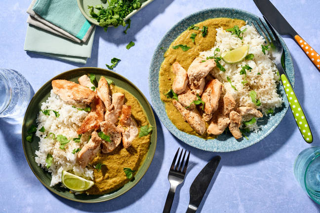 Kyckling i satay-currysås