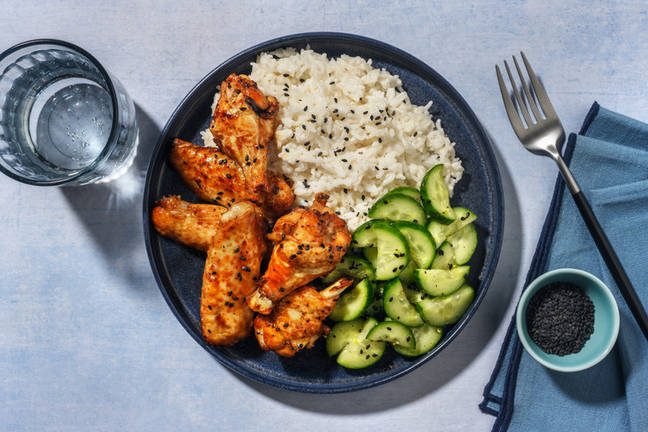 ¡Todo al horno! Alitas con miel y salsa de soja