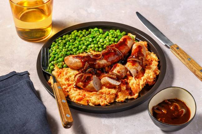 Irish Sausages and Guinness® Onion Gravy