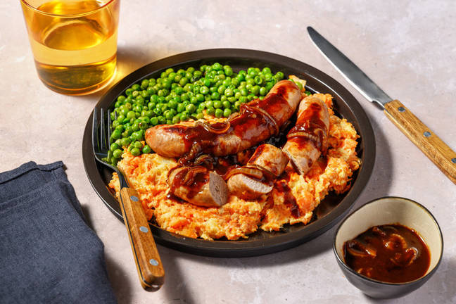 Irish Sausages and Guinness® Onion Gravy