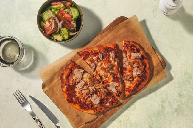 Tuna melt naanpizza