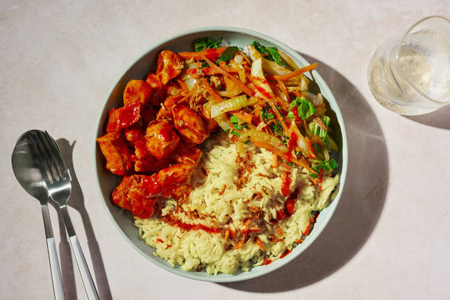 Javanese-style Chicken on Yellow Rice