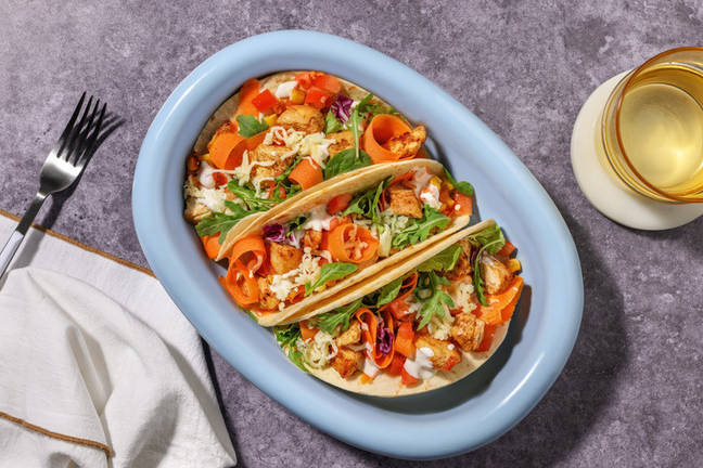 Loaded Caribbean Chicken Tacos