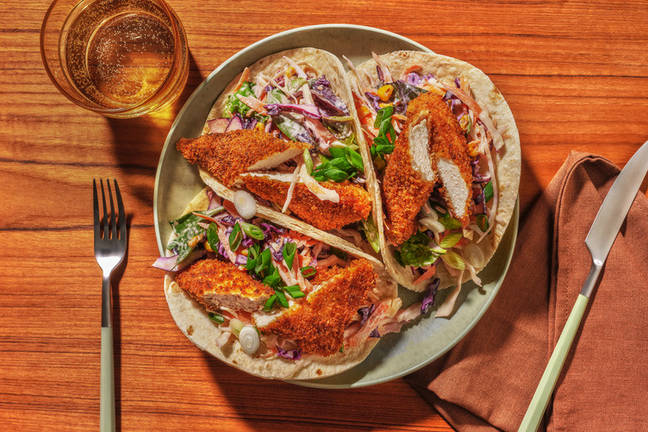 Smokey Crumbed Chicken Tacos