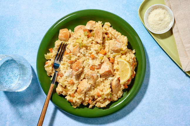 Cheesy Baked Mustard Chicken Risotto