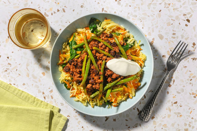 Middle Eastern-Spiced Beef & Pilaf Rice