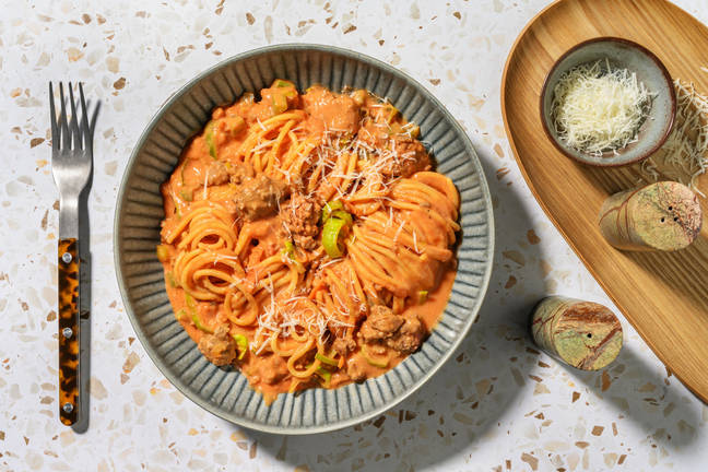 Nan's Beef & Hidden Veggie Fettuccine