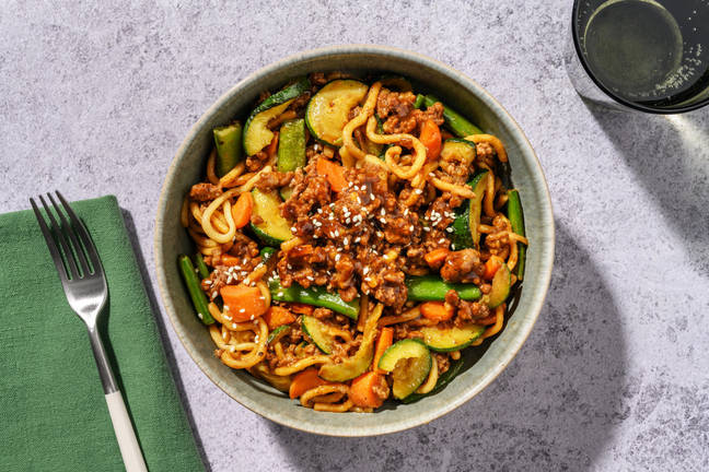 Asian BBQ Beef & Oyster Sauce Noodles