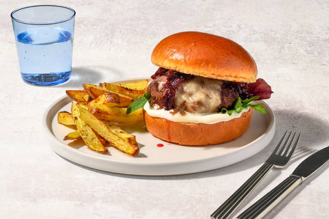 Cheesy Beef & Beetroot Relish Burger