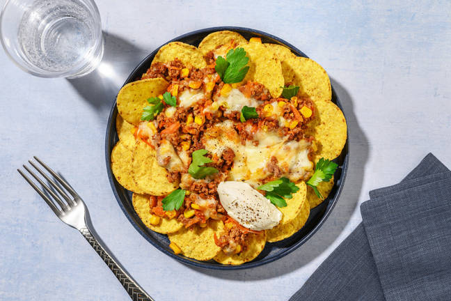 Loaded Smokey Beef Nachos