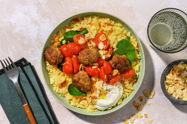 Chermoula Beef Meatballs & Carrot Couscous