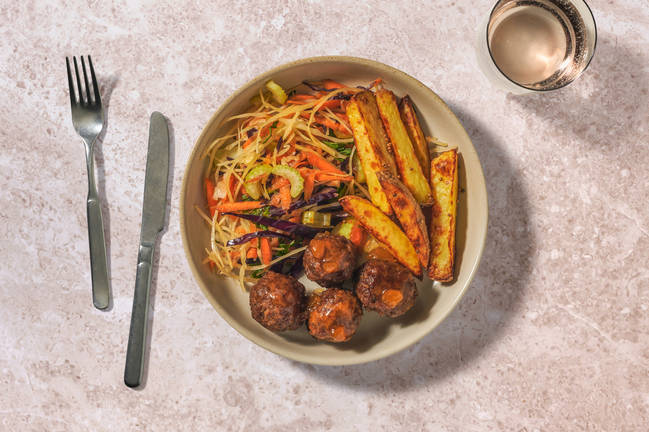 Spiced Beef Meatballs & Apricot Glaze