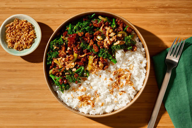 Sticky Garlic Pork & Baby Broccoli Stir-Fry