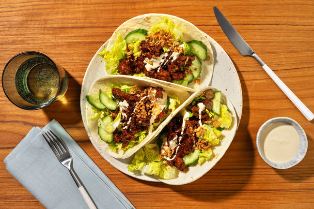 Teriyaki Pork & Cos-Cucumber Tacos