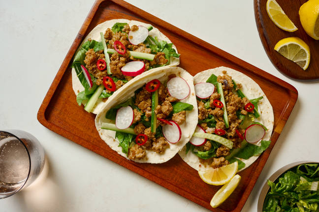 Umami Pork & Crunchy Vibrant Veg Tacos