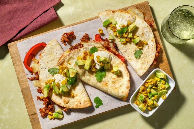 Cheesy Chipotle Pulled Pork Quesadillas