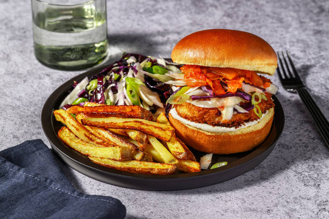 Korean Crumbed Chicken & Kimchi Burger