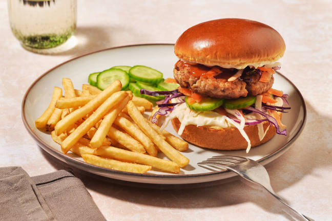 Pork Banh Mi-Style Burger & Fries