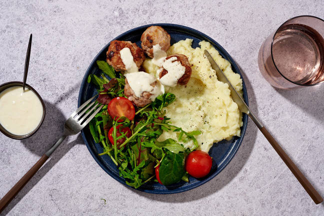 Pork Meatballs & Horseradish Sauce