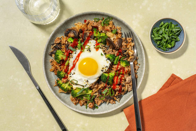 Asian Pork & Mushroom Veggie Fried Rice