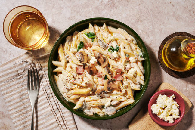Rustic Bacon & Ricotta Penne