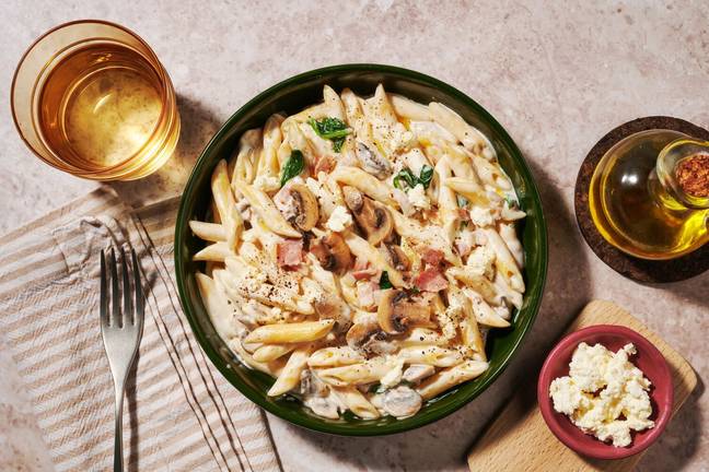 Rustic Bacon & Ricotta Penne