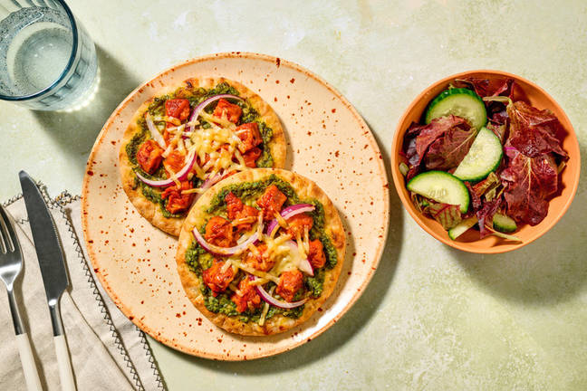 Chorizo & Mojo Verde Mini Flatbread Pizzas