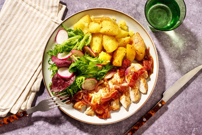 Classic Seared Chicken & Bacon-Onion Jam