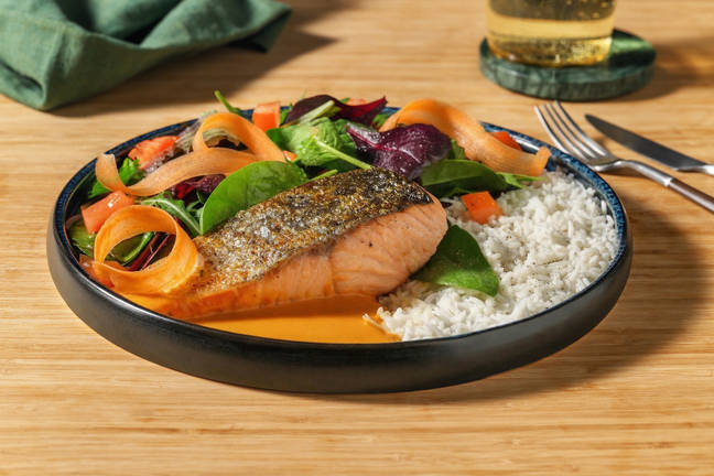 Seared Salmon & Thai Red Curry Sauce