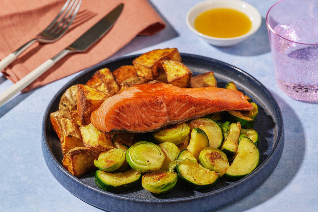Seared Salmon & Honey-Mustard Sauce