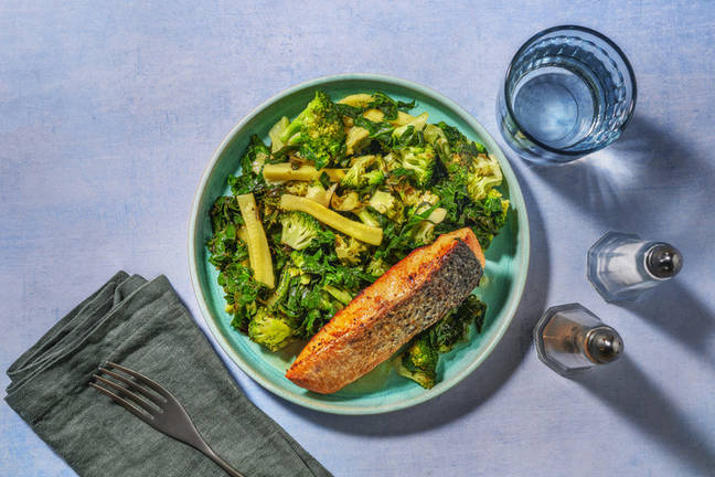 Lemon Pepper Salmon & Sautéed Greens