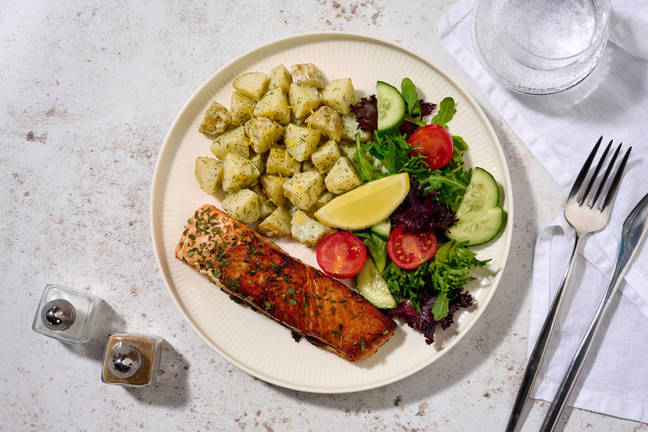 Herby Salmon & Dill-Parsley Potatoes