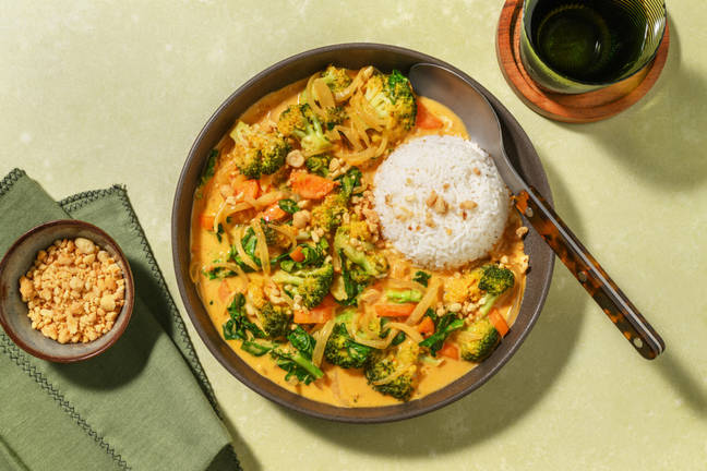 Veggie-Loaded Mild Thai Red Curry 