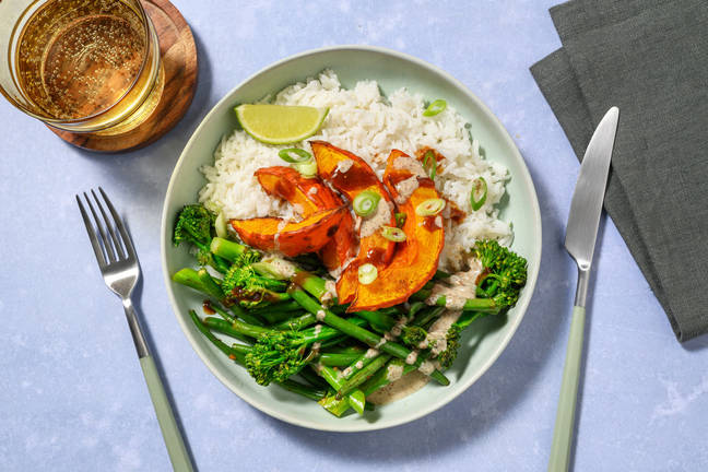 Sweet Soy Pumpkin & Zesty Coconut Rice
