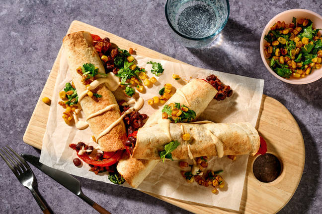 Mexican-Spiced Black Bean & Veg Taquitos